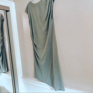 Topshop Green Suede Tshirt Dress Asymmetrical, 10